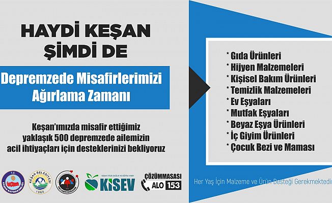 "KEŞAN GÖSTER MİSAFİRPERVERLİĞİNİ"