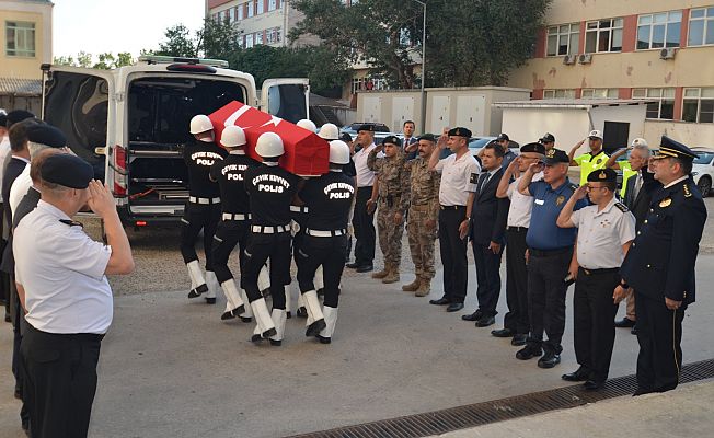 KAZADA YAŞAMINI YİTİREN POLİS MEMURU UĞURLANDI