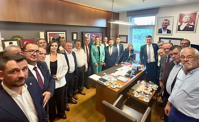 CHP'Lİ YÖNETİCİLERDEN YAZGAN'A ZİYARET