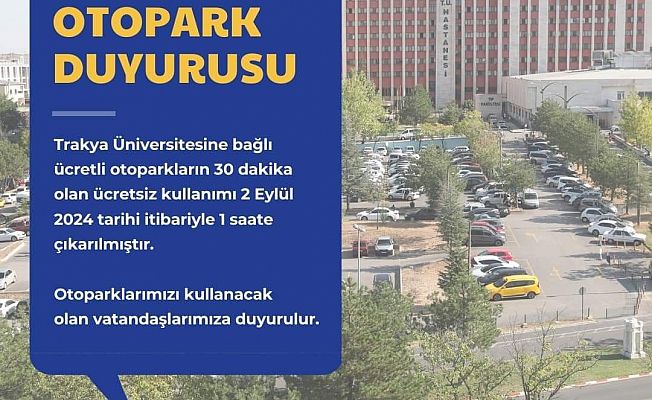 T.Ü. OTOPARKINA SAAT DÜZENLEMESİ