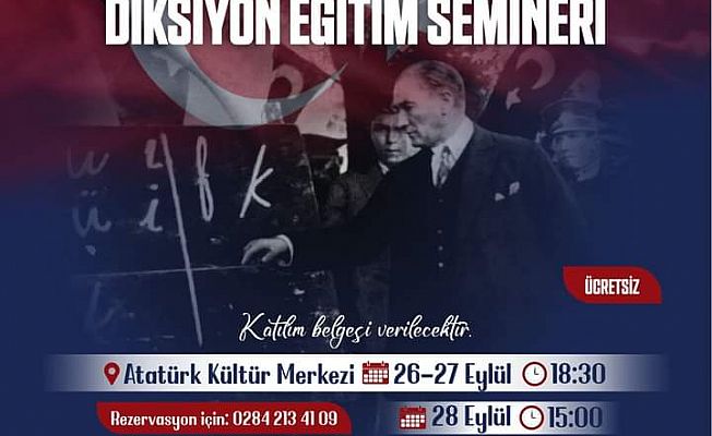 BELEDİYE DİKSİYON EĞİTİMİ VERECEK